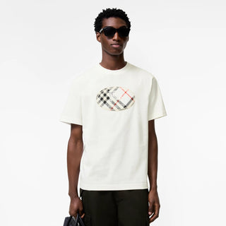 T-shirt BURBERRY in cotone Check con knight Stamp - Moda & Modi Luxury