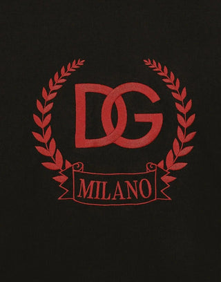 T-shirt DOLCE&GABBANA in cotone con ricamo logo DG Milano - Moda & Modi Luxury