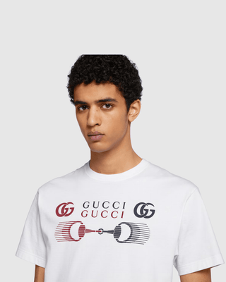 T-shirt GUCCI in jersey di cotone stampato - Moda & Modi Luxury