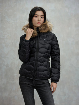 Piumino BLAUER con bordo in Pelliccia Aldie - Moda & Modi Luxury