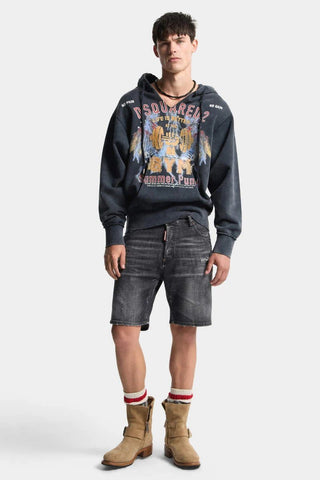 Shorts DSQUARED2 Black Fog Wash Marine - Moda & Modi Luxury