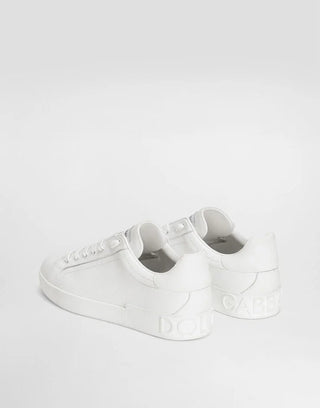 Sneaker DOLCE&GABBANA Portofino in pelle di vitello, bianco. - Moda & Modi Luxury