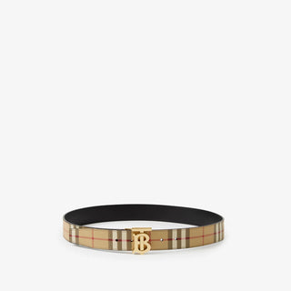 Cintura BURBERRY TB Check sottile reversibile - Moda & Modi Luxury