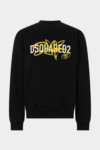 Felpa DSQUARED2 Girocollo Graffiti Cool Fit - Moda & Modi Luxury