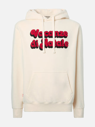 Felpa SAINT BARTH Tribeca in cotone bianco con cappuccio e ricamo Vacanze di Natale Special Edition - Moda & Modi Luxury