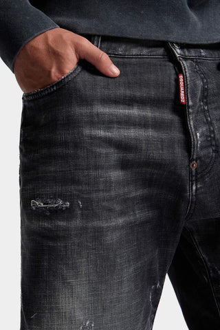 Shorts DSQUARED2 Black Fog Wash Marine - Moda & Modi Luxury