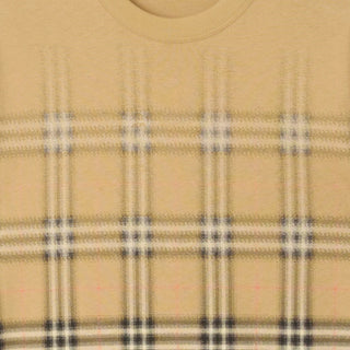 T-shirt BURBERRY in cotone Check sfumato Beige - Moda & Modi Luxury