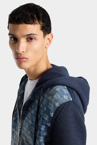 Cardigan DSQUARED2 con zip D2 Monogramma - Moda & Modi Luxury