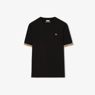 T-shirt BURBERRY in cotone con finiture Check - Moda & Modi Luxury