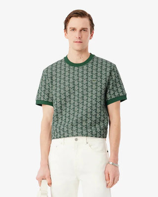 T-shirt LACOSTE in monogramma slim fit - Moda & Modi Luxury