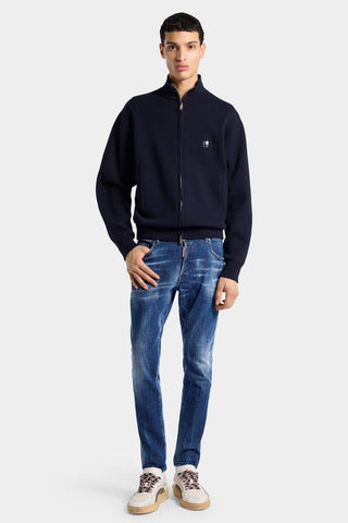 Jeans DSQUARED2 skater lavaggio scuro milky way - Moda & Modi Luxury