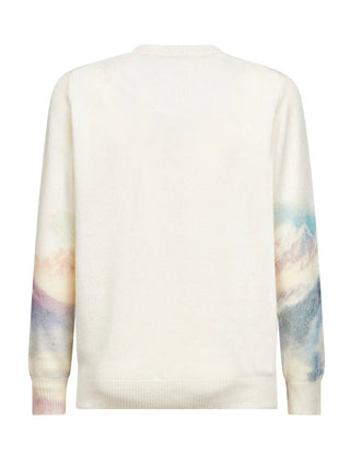 Maglione SAINT BARTH Courmayeur Snowland Heron Print - Moda & Modi Luxury