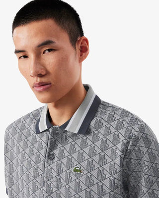 Polo LACOSTE in Jacquard con monogramma dal taglio classico - Moda & Modi Luxury