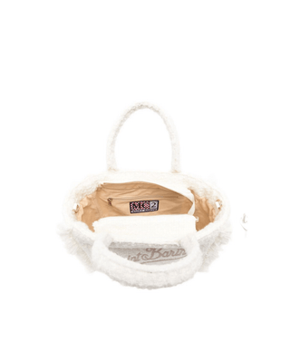 Borsa a mano SAINT BARTH Colette Tweed in misto lana bianca Media - Moda & Modi Luxury