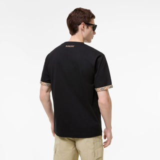 T-shirt BURBERRY in cotone con finiture Check - Moda & Modi Luxury