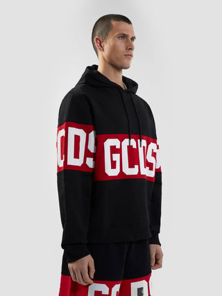 Felpa GCDS con cappuccio con logo a fascia - Moda & Modi Luxury
