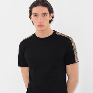 T-shirt BURBERRY in cotone con finiture Check - Moda & Modi Luxury