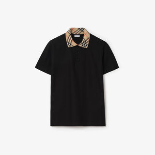 Polo BURBERRY in cotone con colletto Check - Moda & Modi Luxury
