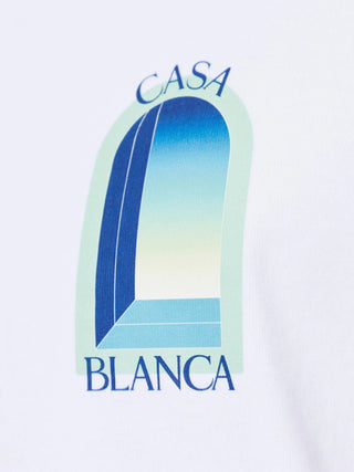T-shirt CASABLANCA White & Mint L'Arche Short Sleeve - Moda & Modi Luxury