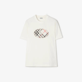 T-shirt BURBERRY in cotone Check con knight Stamp - Moda & Modi Luxury