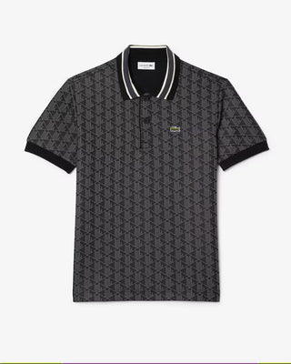 Polo LACOSTE dal taglio classico in jacquard con monogramma - Moda & Modi Luxury