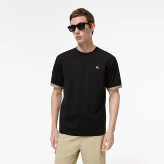 T-shirt BURBERRY in cotone con finiture Check - Moda & Modi Luxury