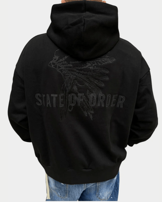 Felpa STATE OF ORDER con cappuccio - Moda & Modi Luxury