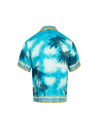 Camicia a maniche corte CASABLANCA in seta Emblema Caustics - Moda & Modi Luxury