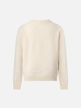 Maglione SAINT BARTH Kyla in lana con jacquard cuore St. Barth - Moda & Modi Luxury