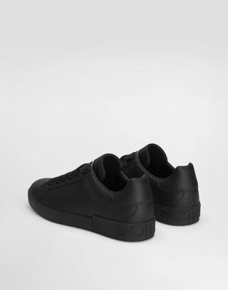 Sneaker DOLCE&GABBANA Portofino in pelle di vitello, nero. - Moda & Modi Luxury