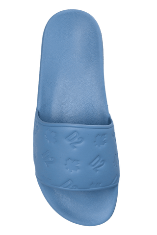 Ciabatte DSQUARED2 Blue Logo Slides - Moda & Modi Luxury