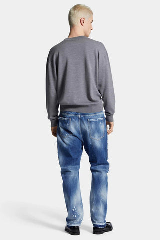 Jeans DSQUARED2 London Bro con lavaggio medio strappato - Moda & Modi Luxury