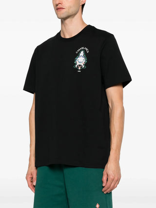 T-shirt CASABLANCA Black Hotel Emblem Short Sleeve - Moda & Modi Luxury