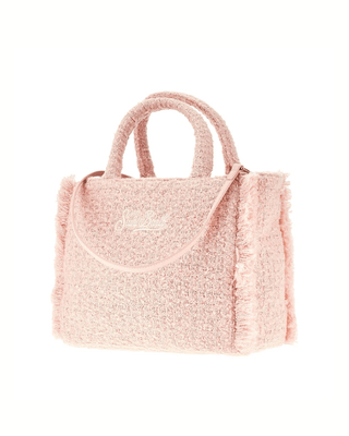 Borsa a mano SAINT BARTH Colette Tweed in misto lana rosa - Moda & Modi Luxury