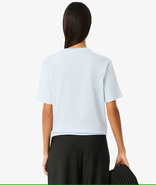 T-shirt LACOSTE donna in morbido cotone relaxed - Moda & Modi Luxury