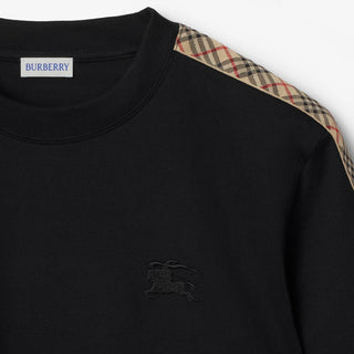 T-shirt BURBERRY in cotone con finiture Check - Moda & Modi Luxury