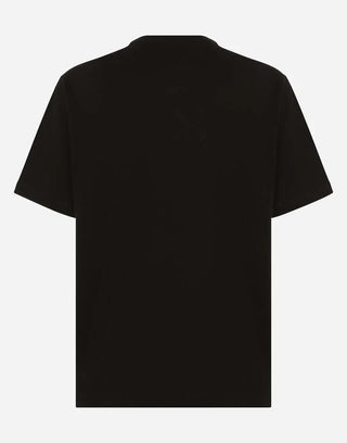 T-shirt DOLCE&GABBANA in cotone interlock stampa logo DG - Moda & Modi Luxury