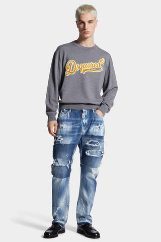 Jeans DSQUARED2 London Bro con lavaggio medio strappato - Moda & Modi Luxury