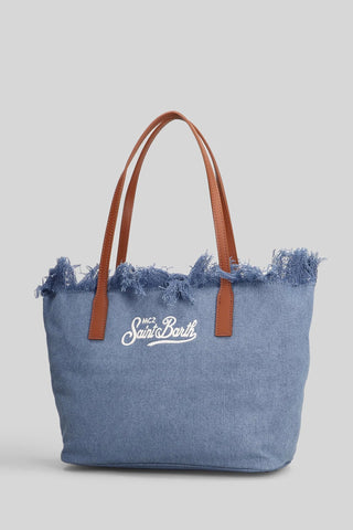 Borsa SAINT BARTH shopper City in canvas con frange - Moda & Modi Luxury