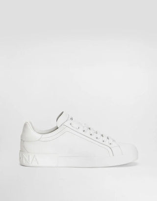 Sneaker DOLCE&GABBANA Portofino in pelle di vitello, bianco. - Moda & Modi Luxury