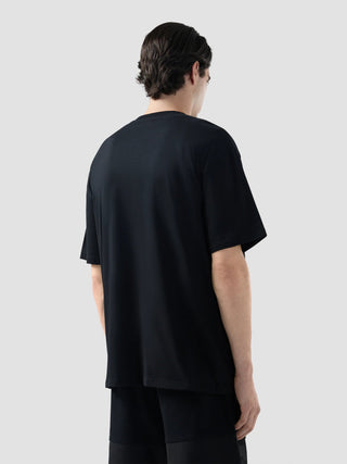 T-shirt GCDS regular in nylon con band logo nero - Moda & Modi Luxury