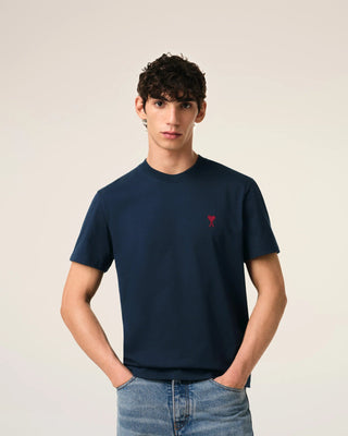 T-shirt AMI de Coeur in cotone Navy - Moda & Modi Luxury