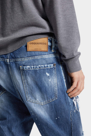 Jeans DSQUARED2 London Bro con lavaggio medio strappato - Moda & Modi Luxury