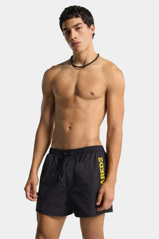 Boxer Mare DSQUARED2 midi con lettering - Moda & Modi Luxury
