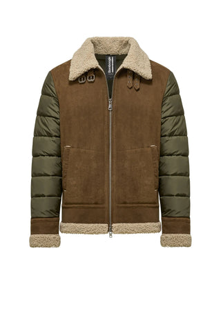 Giacca BOMBOOGIE in Pelle Milk e Ecopelliccia Imbottita - Moda & Modi Luxury