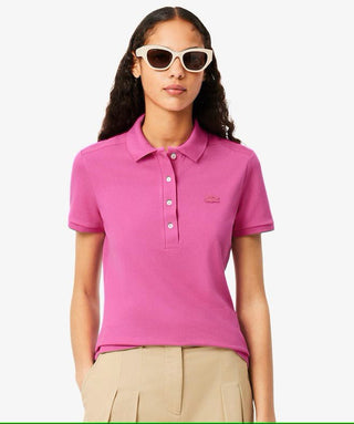 Polo LACOSTE da donna in piquè di cotone stretch - Moda & Modi Luxury