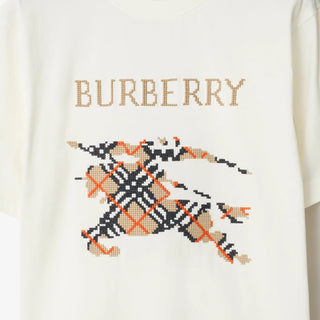 T-shirt BURBERRY in cotone con cavaliere a punto croce - Moda & Modi Luxury