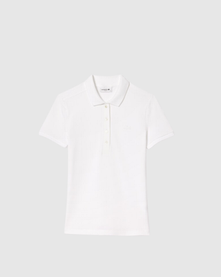 Polo LACOSTE da donna in piquè di cotone stretch - Moda & Modi Luxury