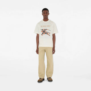T-shirt BURBERRY in cotone con cavaliere a punto croce - Moda & Modi Luxury