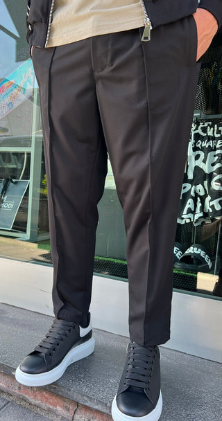MAISON 9 PARIS Pantalone con elastico in vita e placca logata - Moda & Modi Luxury